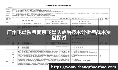 广州飞盘队与南京飞盘队赛后技术分析与战术复盘探讨